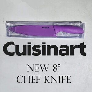 NEW Cuisinart 8" Chef Knife Kitchen Tools Purple Knife with Blade Guard Brand ne